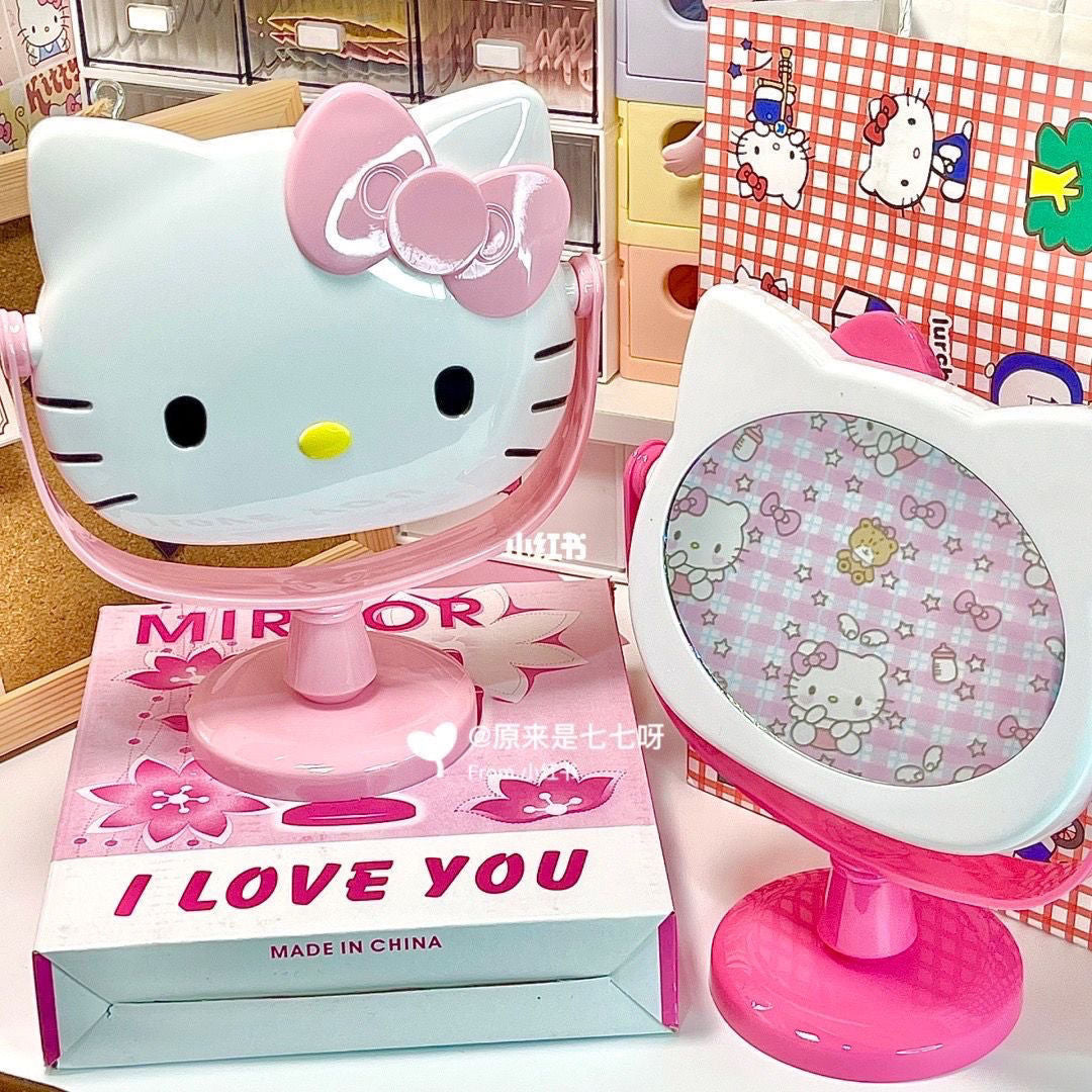 3D Mirror Birthday Gift for Girls Cute Desktop Vanity Mirror Portable Student Dormitory Bedroom Tabletop Mirror