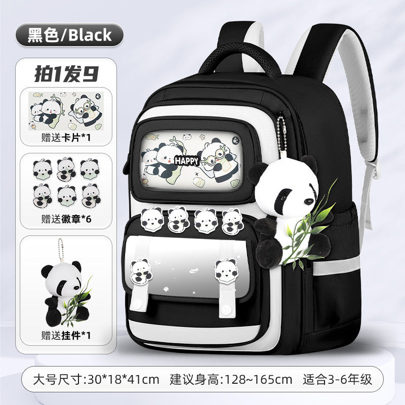 INS New Bag Labubu Backpack for Children Primary School Students Grades 1-6 Double Shoulder Bag Lightweight Backpack