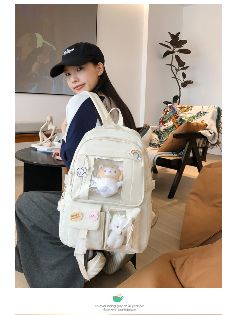 Hot Selling Backpack for Girls Korean Style Cute Japanese Style Campus Student School Bag Casual Large Capacity Laptop Backpack