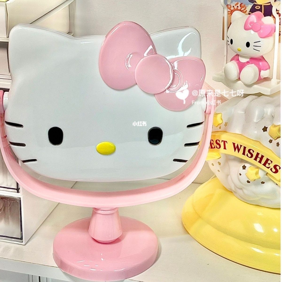 3D Mirror Birthday Gift for Girls Cute Desktop Vanity Mirror Portable Student Dormitory Bedroom Tabletop Mirror