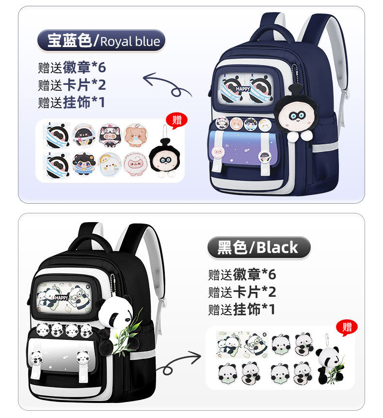 INS New Bag Labubu Backpack for Children Primary School Students Grades 1-6 Double Shoulder Bag Lightweight Backpack