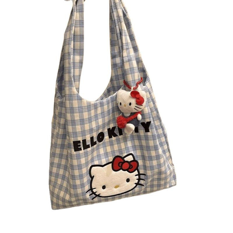 Cute Canvas Bag Handbag Shoulder Crossbody Bag Summer Versatile Commuting Large Capacity New Style Tote Bag