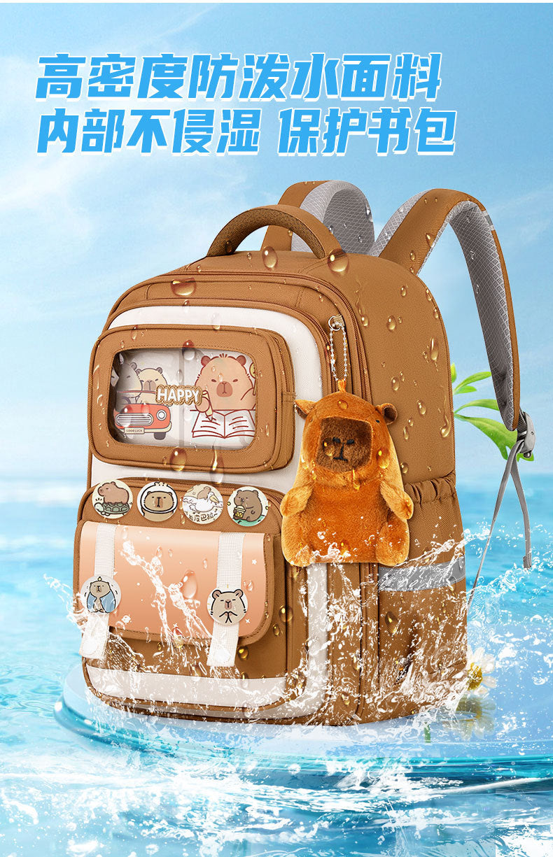 INS New Bag Labubu Backpack for Children Primary School Students Grades 1-6 Double Shoulder Bag Lightweight Backpack