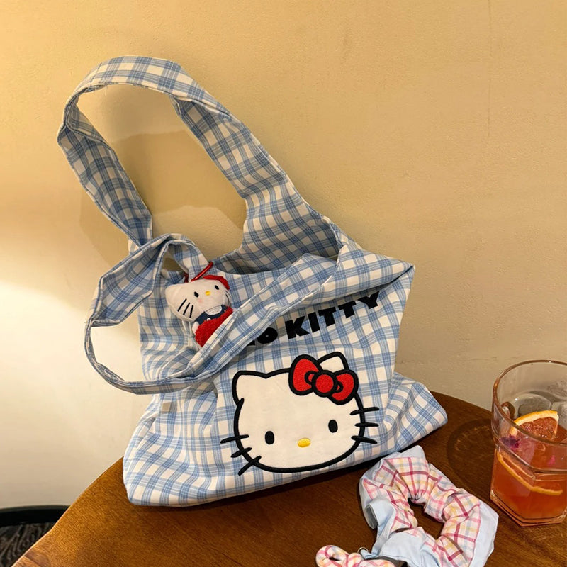 Cute Canvas Bag Handbag Shoulder Crossbody Bag Summer Versatile Commuting Large Capacity New Style Tote Bag