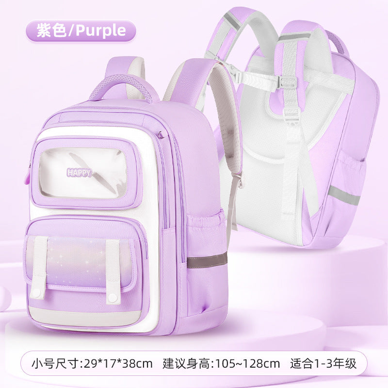 INS New Bag Labubu Backpack for Children Primary School Students Grades 1-6 Double Shoulder Bag Lightweight Backpack