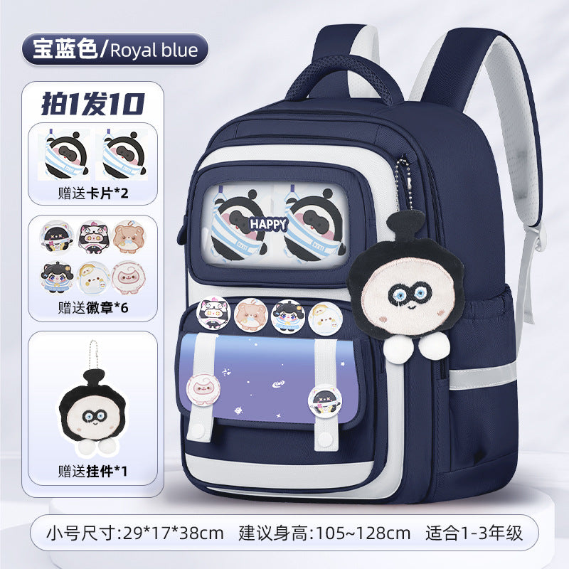 INS New Bag Labubu Backpack for Children Primary School Students Grades 1-6 Double Shoulder Bag Lightweight Backpack