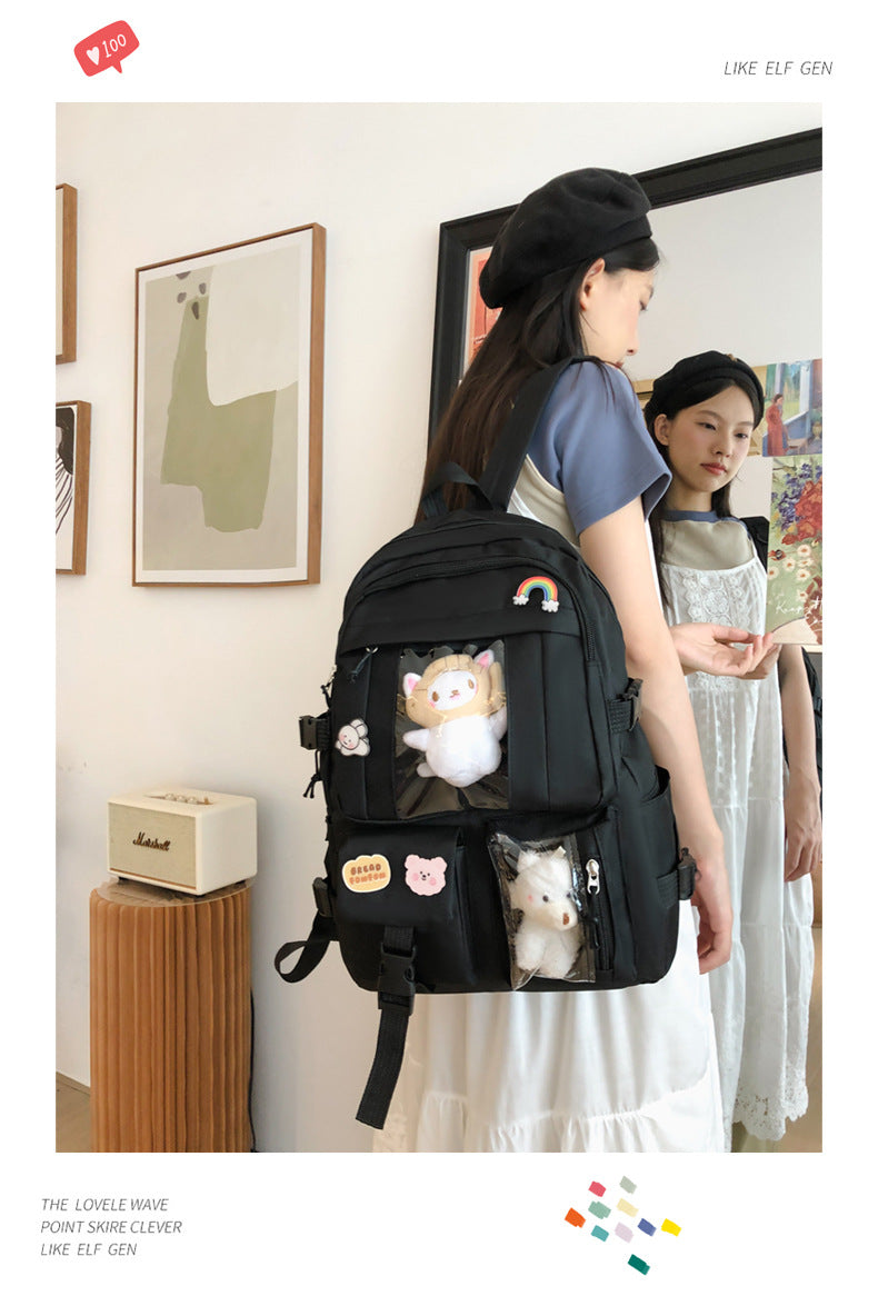 Hot Selling Backpack for Girls Korean Style Cute Japanese Style Campus Student School Bag Casual Large Capacity Laptop Backpack