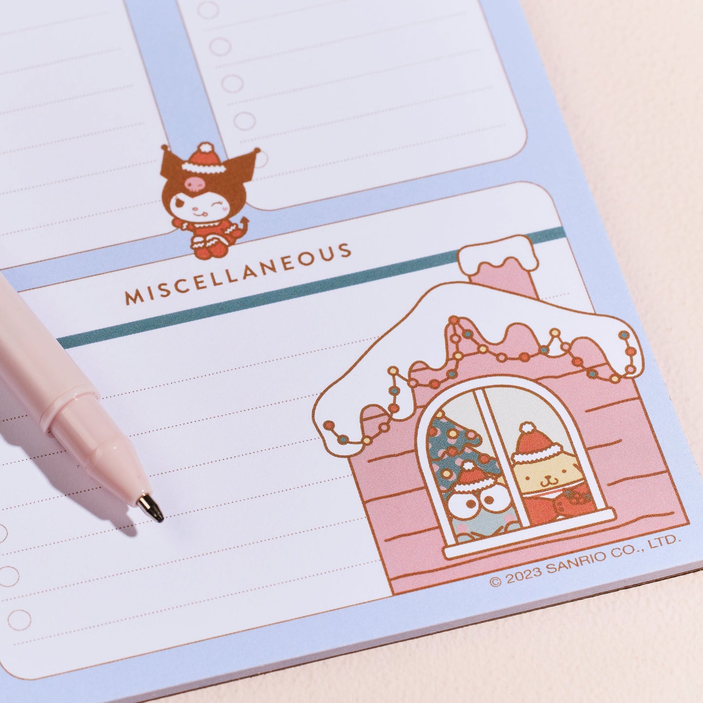 Hello Kitty and Friends x Erin Condren Holiday Checklist Notepad