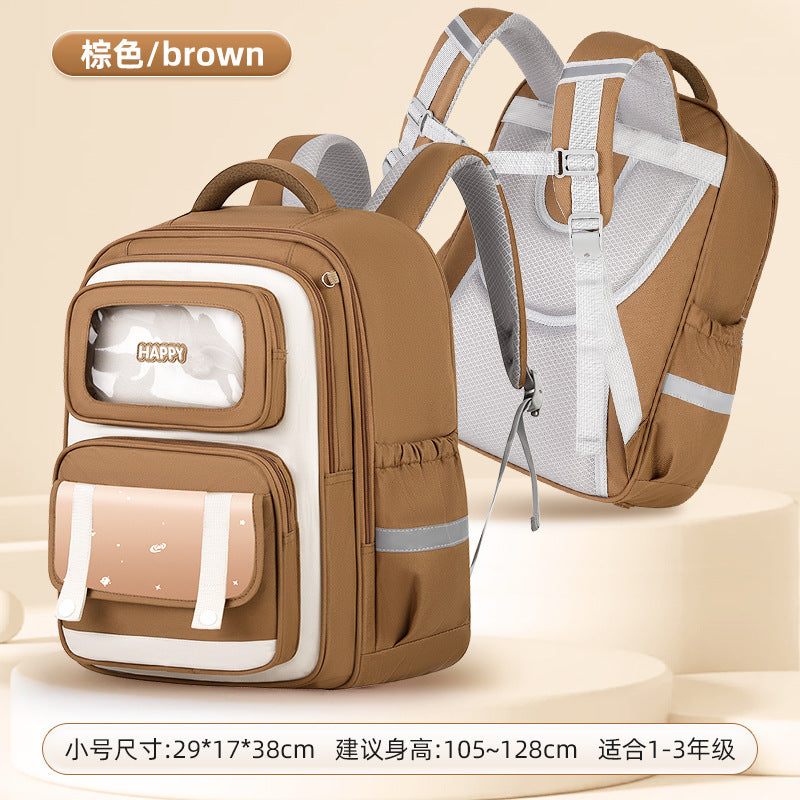 INS New Bag Labubu Backpack for Children Primary School Students Grades 1-6 Double Shoulder Bag Lightweight Backpack