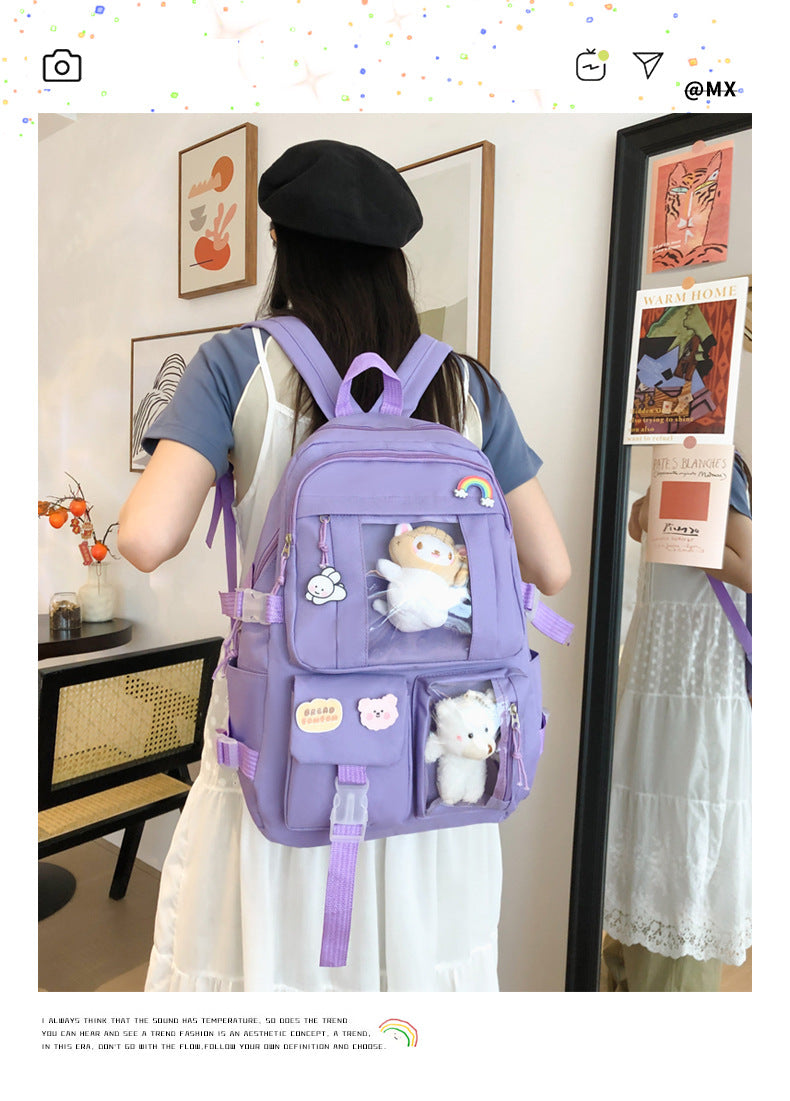 Hot Selling Backpack for Girls Korean Style Cute Japanese Style Campus Student School Bag Casual Large Capacity Laptop Backpack