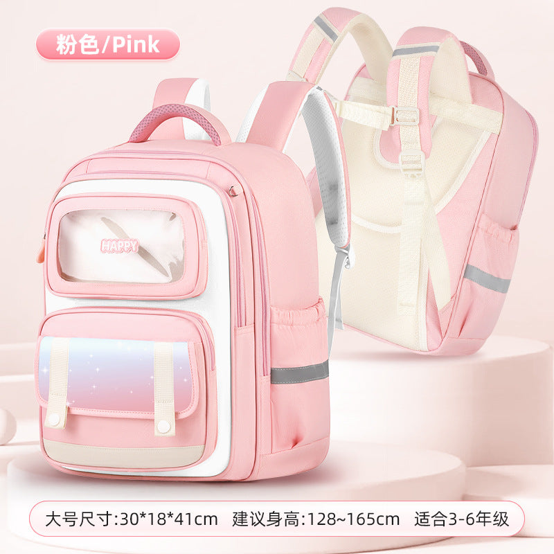 INS New Bag Labubu Backpack for Children Primary School Students Grades 1-6 Double Shoulder Bag Lightweight Backpack