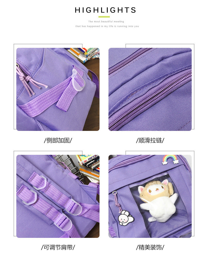 Hot Selling Backpack for Girls Korean Style Cute Japanese Style Campus Student School Bag Casual Large Capacity Laptop Backpack