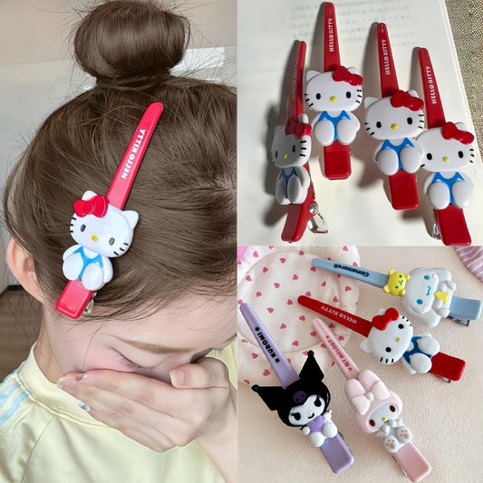 Cartoon Cute Hello Kitty Hair Clip Sanrio Bobby Pin Girls Side Clip Large Bangs Clip