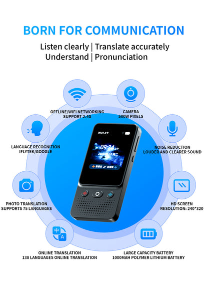 T13AI Voice Translator Multi-Language Simultaneous Translator Accurate Offline Photo Dual Translator