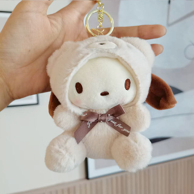 🧸Sanrio keychain pendant cute doll gift bag accessories plush doll toy doll wholesale