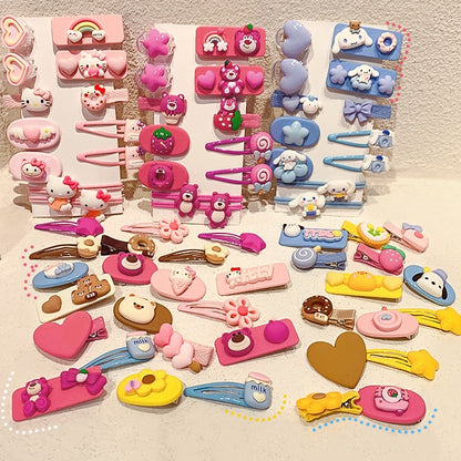 🎉Sanrio children's hair clips little girls cute baby hair accessories set