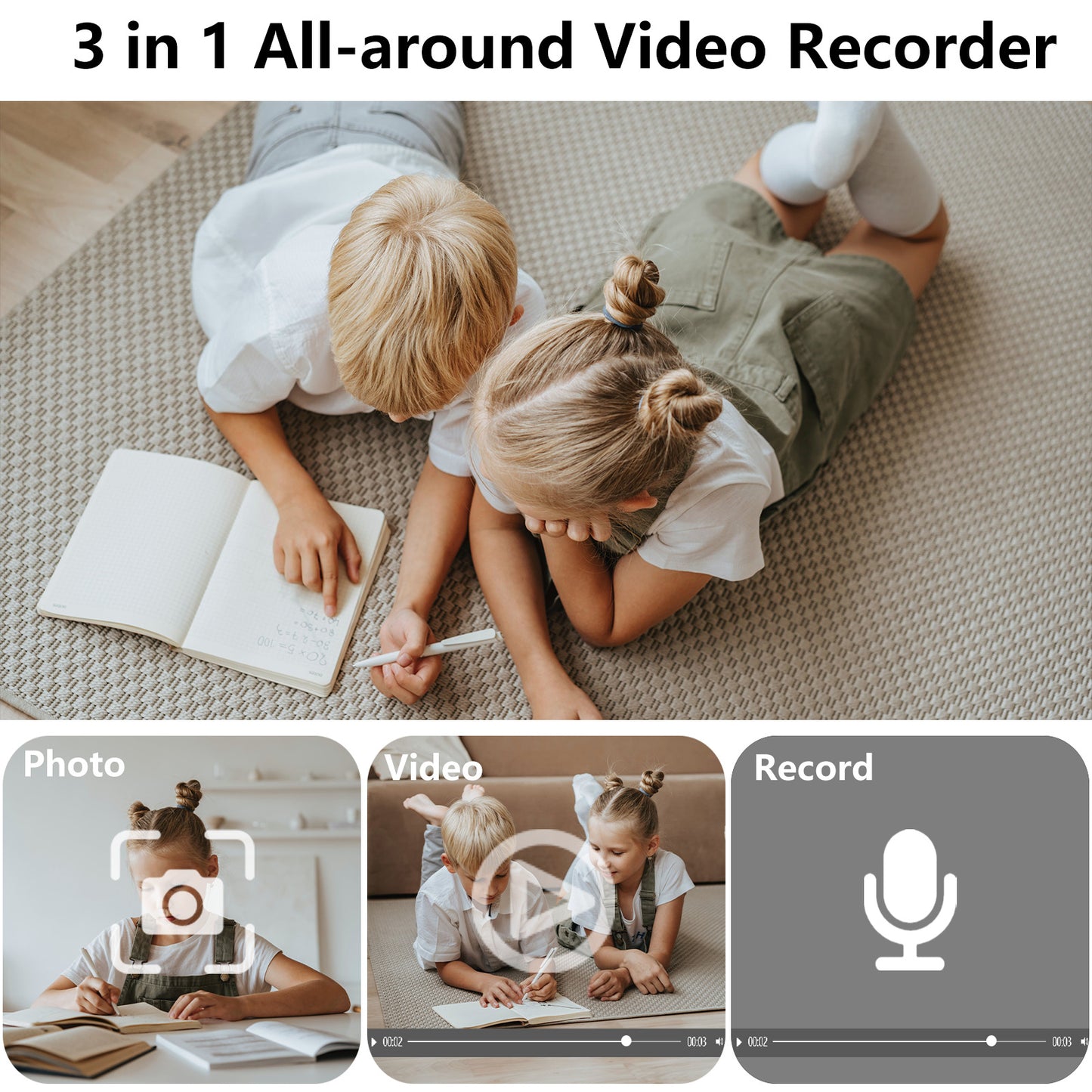 L12 Direct-to-HD Camera DV Video Recording & Audio Capture Conference & Sports Event Recording On-Duty Body Camera Night Vision Back Clip & Handheld