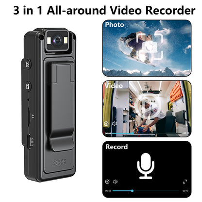 L12 Direct-to-HD Camera DV Video Recording & Audio Capture Conference & Sports Event Recording On-Duty Body Camera Night Vision Back Clip & Handheld