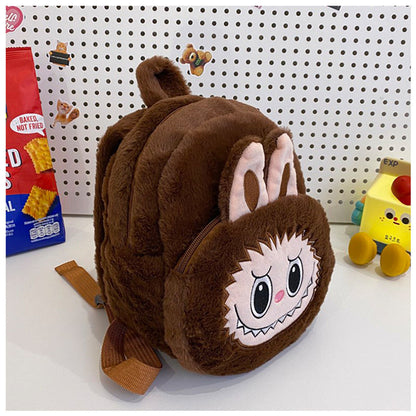 Home Crossbody Double-Shoulder Plush Coin Bag Plush Toy Children's Backpack