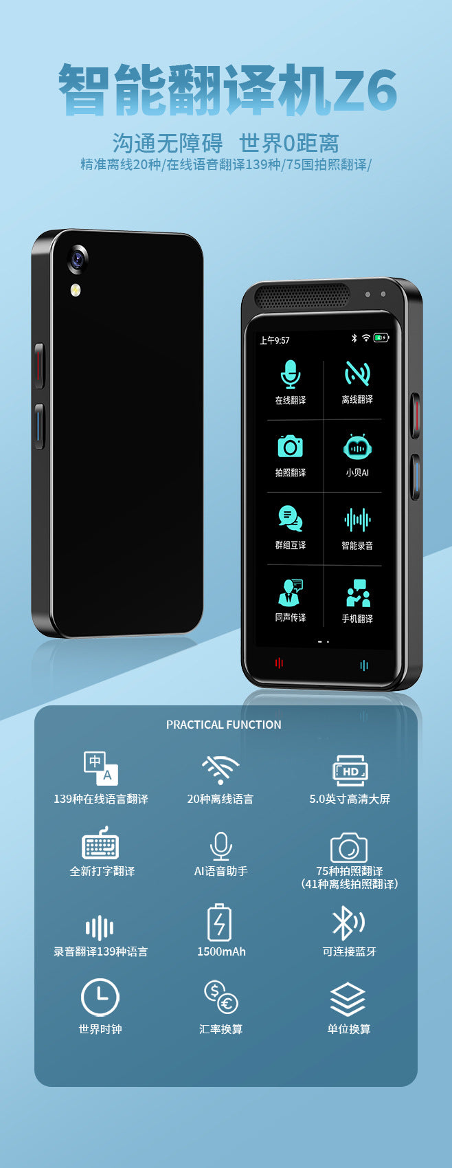 Smart Voice Translator z6Offline Translator for Photos Online Multi-Language AI Smart Overseas Translator