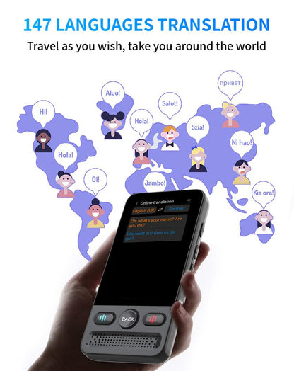 AI Language Translator Device T21 |   138 Languages, Real-Time Voice & Photo Translation |   Offline Mode & Touchscreen |   Perfect for Travel & Business & Work Translation Traductor