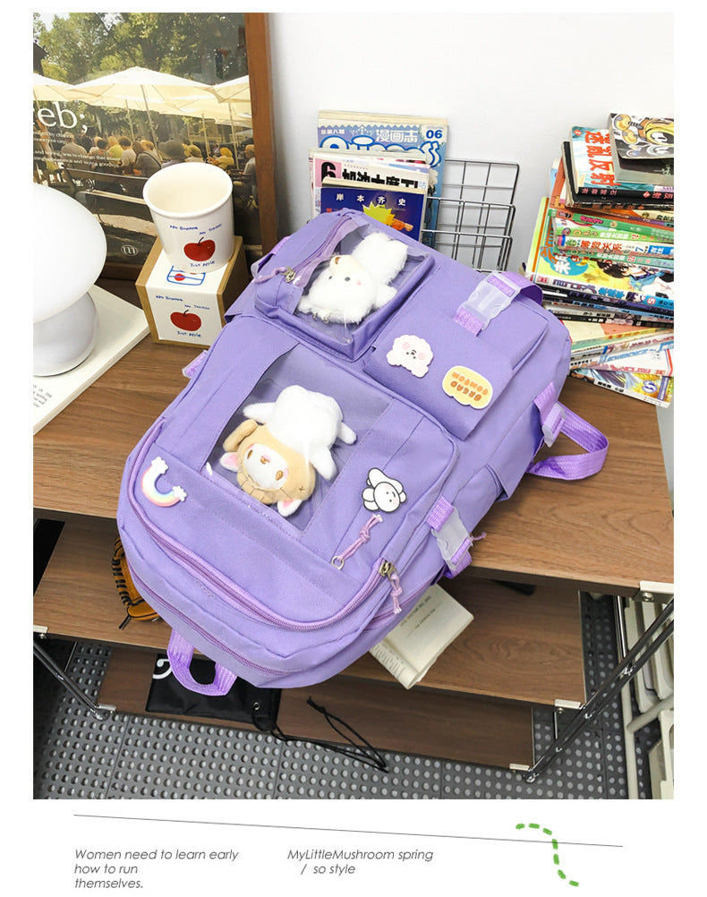 Hot Selling Backpack for Girls Korean Style Cute Japanese Style Campus Student School Bag Casual Large Capacity Laptop Backpack