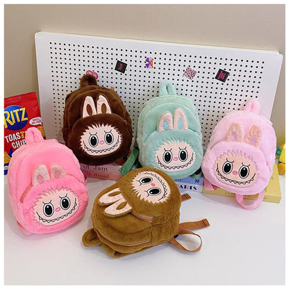 Home Crossbody Double-Shoulder Plush Coin Bag Plush Toy Children's Backpack