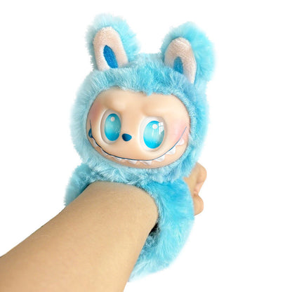 New Cute Labubu Snap Ring Bracelet Plush Toy Doll Children's Birthday Gift Plushie