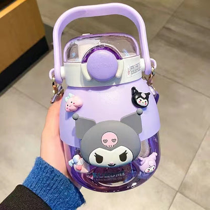 💖Sanrio genuine big belly cup portable high value large capacity girls double drink tritan material straw cup