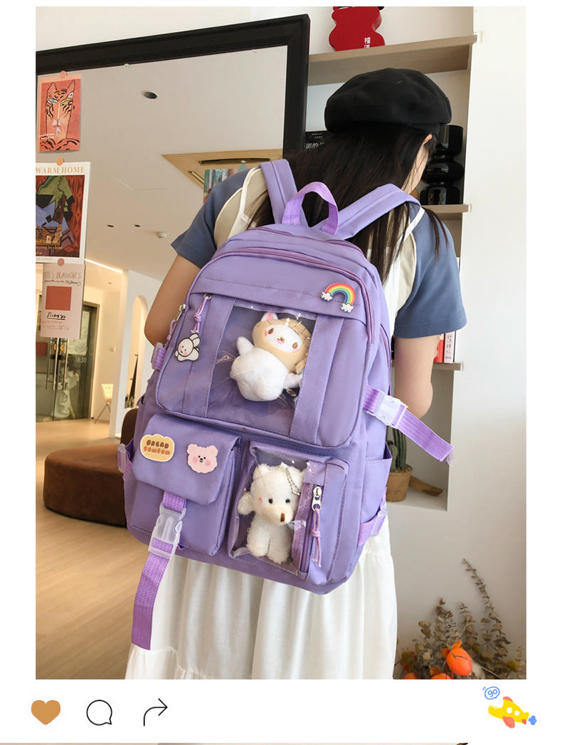 Hot Selling Backpack for Girls Korean Style Cute Japanese Style Campus Student School Bag Casual Large Capacity Laptop Backpack