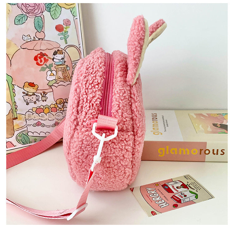New Cartoon Crossbody Double Backpack Plush Bag City Park L Labubu Bag Crossbody Bag Children's Bag