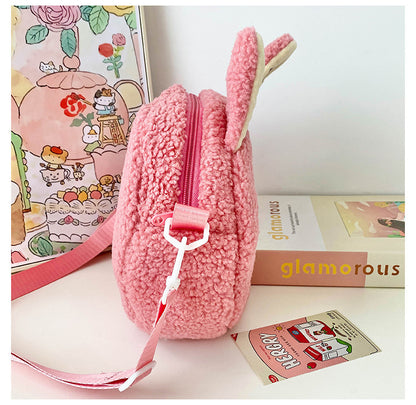 New Cartoon Crossbody Double Backpack Plush Bag City Park L Labubu Bag Crossbody Bag Children's Bag