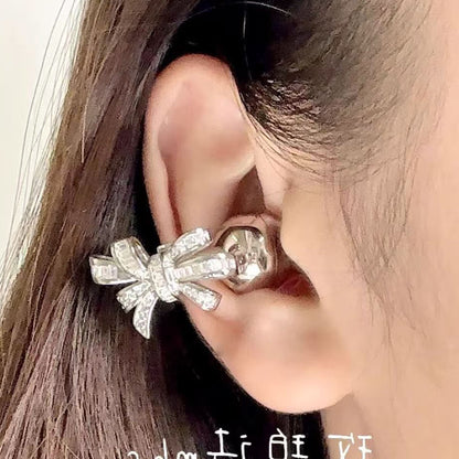 Suitable for Freeclip Earphone Diamond Buckle Full Diamond Snowflake Star Bowknot Ear Clip Buckle Niche High-end Accessories