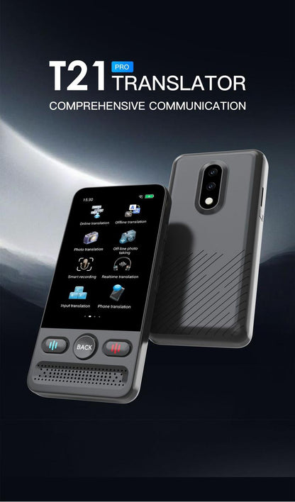 AI Language Translator Device T21 |   138 Languages, Real-Time Voice & Photo Translation |   Offline Mode & Touchscreen |   Perfect for Travel & Business & Work Translation Traductor
