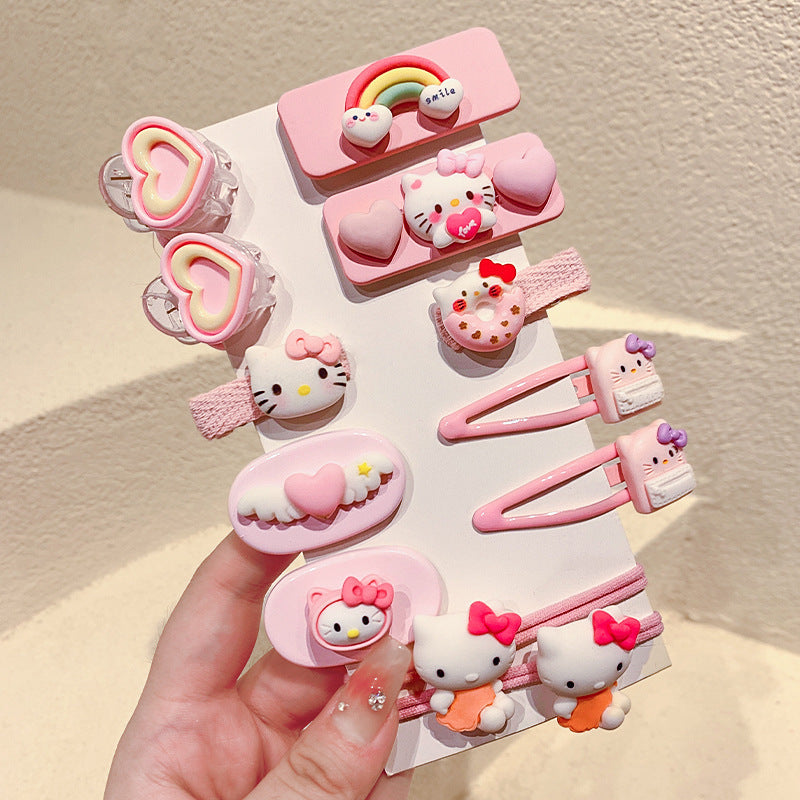 🎉Sanrio children's hair clips little girls cute baby hair accessories set