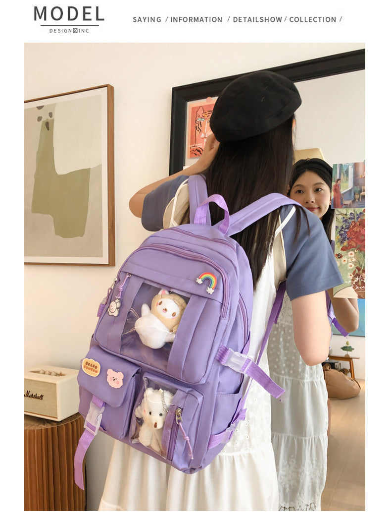 Hot Selling Backpack for Girls Korean Style Cute Japanese Style Campus Student School Bag Casual Large Capacity Laptop Backpack