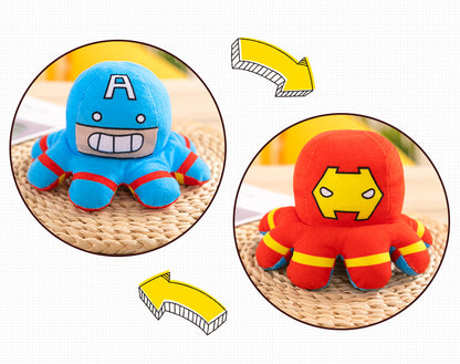 Flip Octopus Poppy Marvel Avengers Iron Man Captain America Hulk Spider-Man Plush Toy Doll