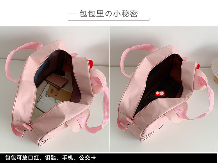 Fashion Cat Large Capacity Student Travel Bag Waterproof Large Capacity Cute Girl KT Luggage Bag Female Handbag