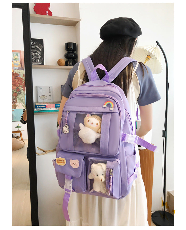 Hot Selling Backpack for Girls Korean Style Cute Japanese Style Campus Student School Bag Casual Large Capacity Laptop Backpack