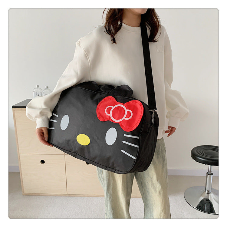 Fashion Cat Large Capacity Student Travel Bag Waterproof Large Capacity Cute Girl KT Luggage Bag Female Handbag