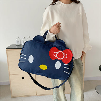 Fashion Cat Large Capacity Student Travel Bag Waterproof Large Capacity Cute Girl KT Luggage Bag Female Handbag