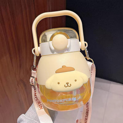 💖Sanrio genuine big belly cup portable high value large capacity girls double drink tritan material straw cup