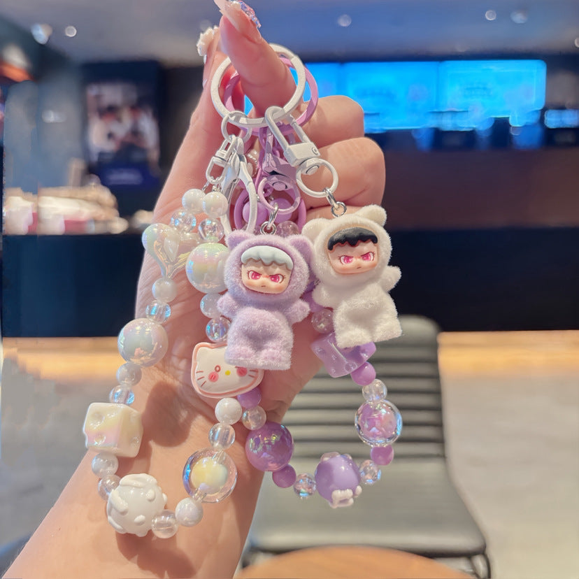 Quirky Cute Labubu Hot-Selling Adorable Phone Chain Keychain Bag Pendant Accessory Holiday Gift