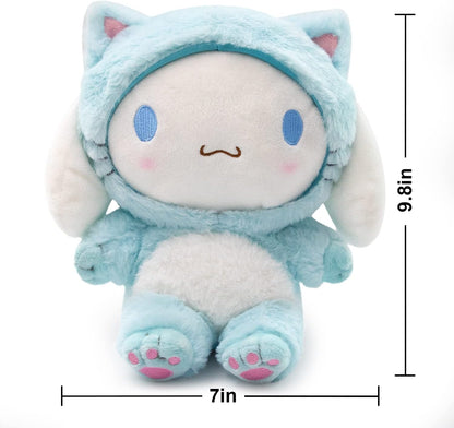 Cinnamoroll Plush Doll 8", Super Lovely Kitty My Melo Anime Plush Figure Toy, Perfect Cartoon Theme Party Favor for Girls Boys Children Fans Birthday Easter Gift, Blue