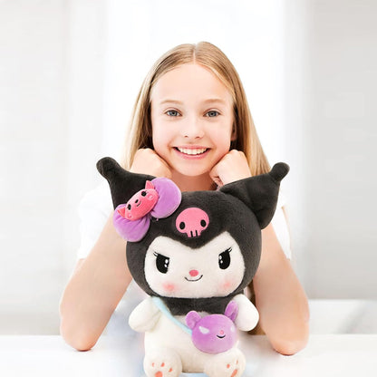 15.7" Cute Anime Plush Doll, Lovely Plush Stuffed Animal, Anime Cute Soft Plush Figure Toy, Pillow Plush Gift Filler Birthday Gift for Kids (Kuro)