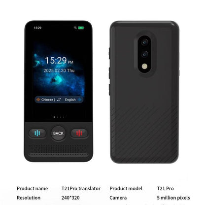AI Language Translator Device T21 |   138 Languages, Real-Time Voice & Photo Translation |   Offline Mode & Touchscreen |   Perfect for Travel & Business & Work Translation Traductor