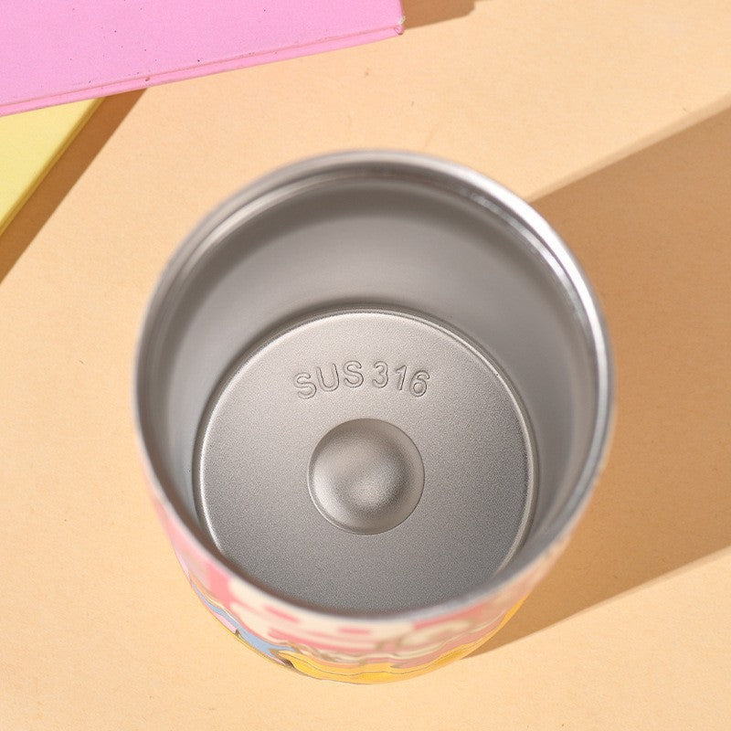Labubu 316 Stainless Steel Insulated Cup Cartoon High-Value Straw Cup Portable Large Capacity Ice American Coffee Cup