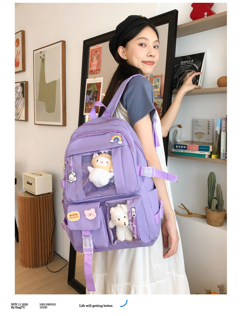 Hot Selling Backpack for Girls Korean Style Cute Japanese Style Campus Student School Bag Casual Large Capacity Laptop Backpack