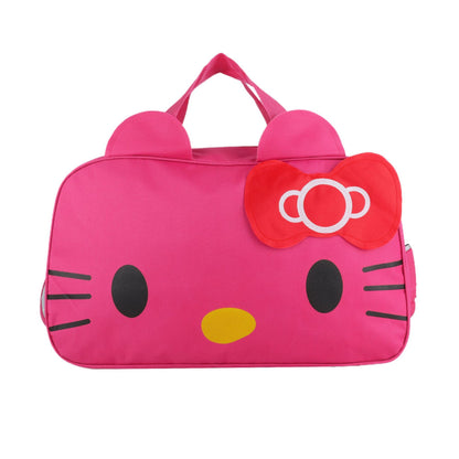 Fashion Cat Large Capacity Student Travel Bag Waterproof Large Capacity Cute Girl KT Luggage Bag Female Handbag