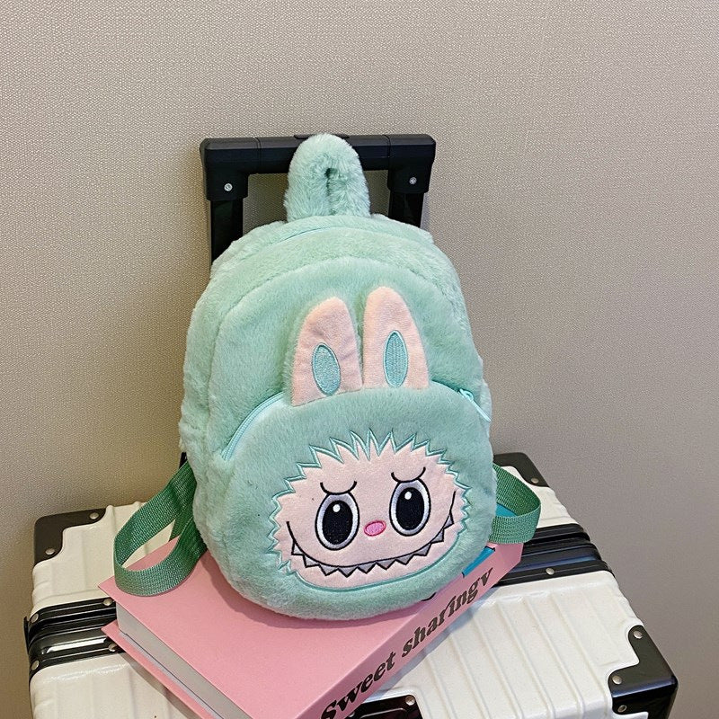 Home Crossbody Double-Shoulder Plush Coin Bag Plush Toy Children's Backpack